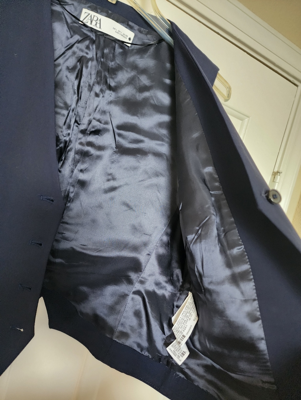 ZARA Navy Tailored Vest - Picture 9 of 9